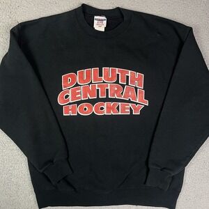 Vintage Duluth Central Trojans Hockey Sweater High School Minnesota Size Large